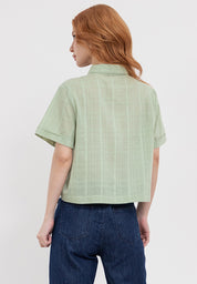 Button Down Short Sleeve Top