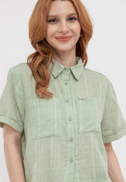 Button Down Short Sleeve Top