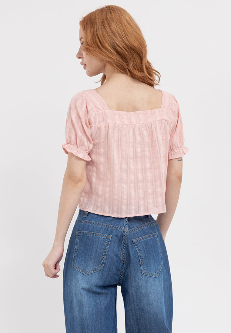 Square Neck Puff Sleeve Top