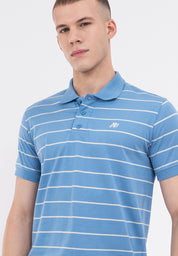 A87 Embroidered Striped Polo Shirt