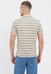 A87 Embroidered Striped Polo Shirt