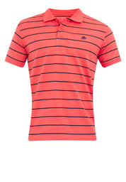 A87 Embroidered Striped Polo Shirt