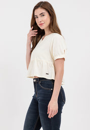 Linen Peplum Blouse