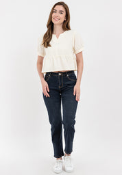Linen Peplum Blouse
