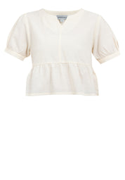 Linen Peplum Blouse