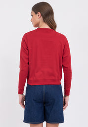 Butterfly Graphic Semi-Crop Sweatshirt