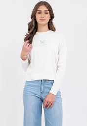 Butterfly Graphic Semi-Crop Sweatshirt