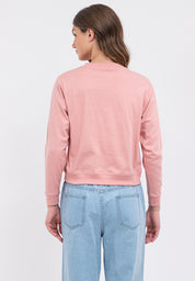 Butterfly Graphic Semi-Crop Sweatshirt