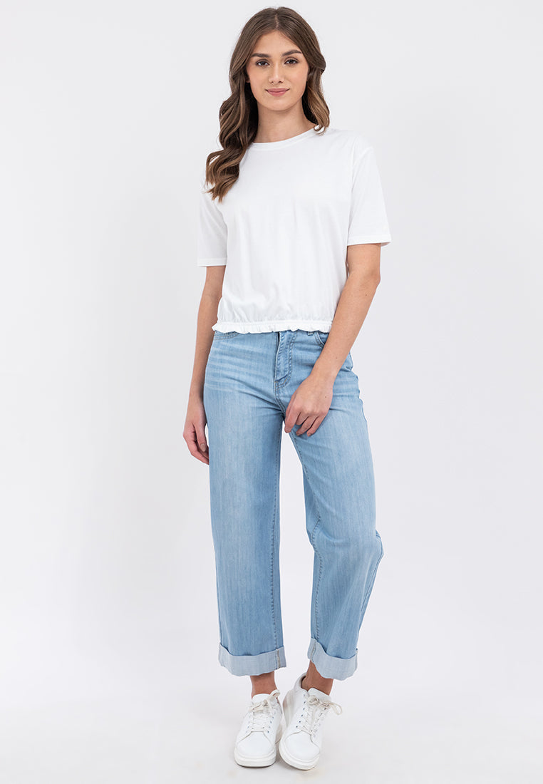 Ruffle Hem Blouse