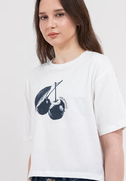 Cherry Boxy Fit Graphic Tee