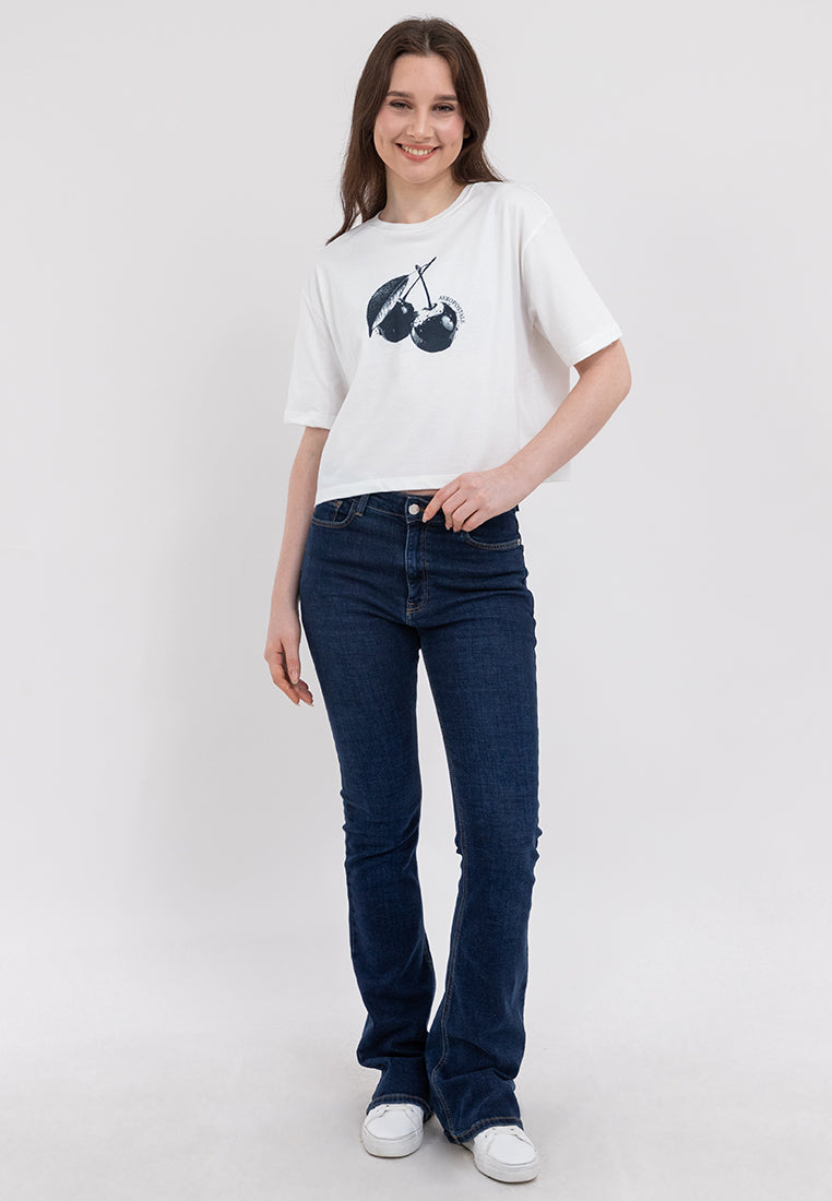 Cherry Boxy Fit Graphic Tee
