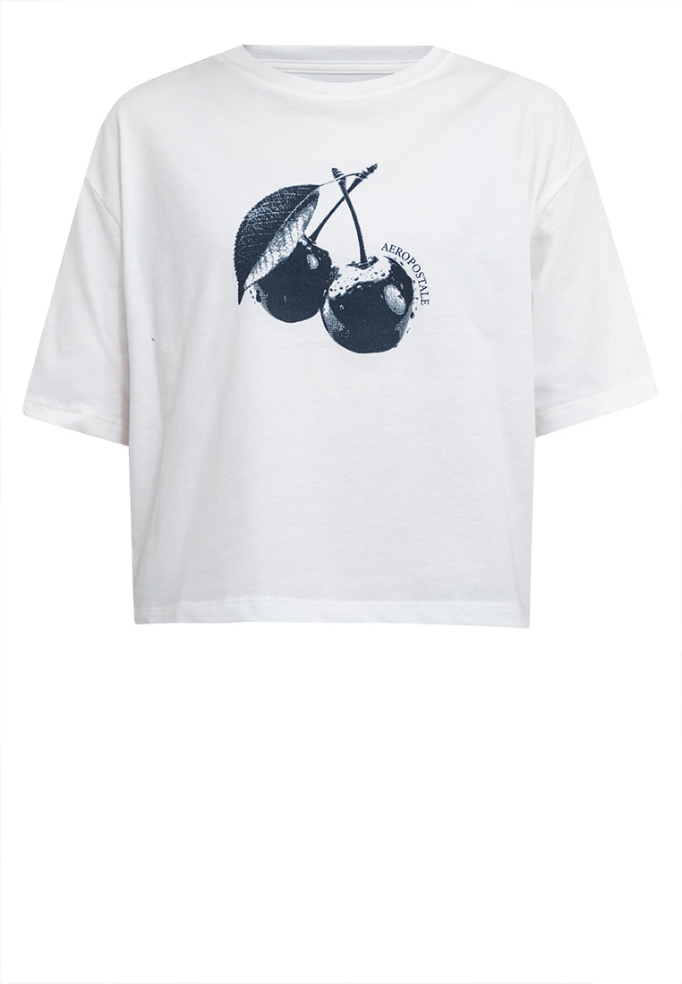 Cherry Boxy Fit Graphic Tee