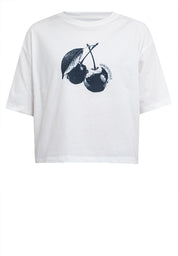 Cherry Boxy Fit Graphic Tee