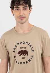 Bear Graphic Flocking Tee