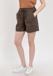 Elastic Waist Paperbag Shorts