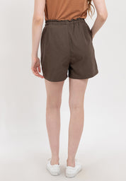 Elastic Waist Paperbag Shorts
