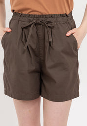 Elastic Waist Paperbag Shorts