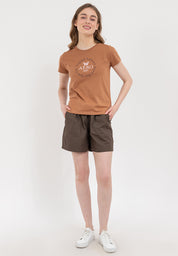 Elastic Waist Paperbag Shorts