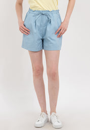 Elastic Waist Paperbag Shorts