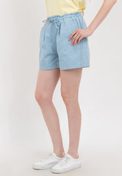 Elastic Waist Paperbag Shorts