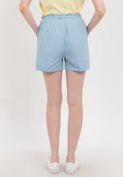 Elastic Waist Paperbag Shorts