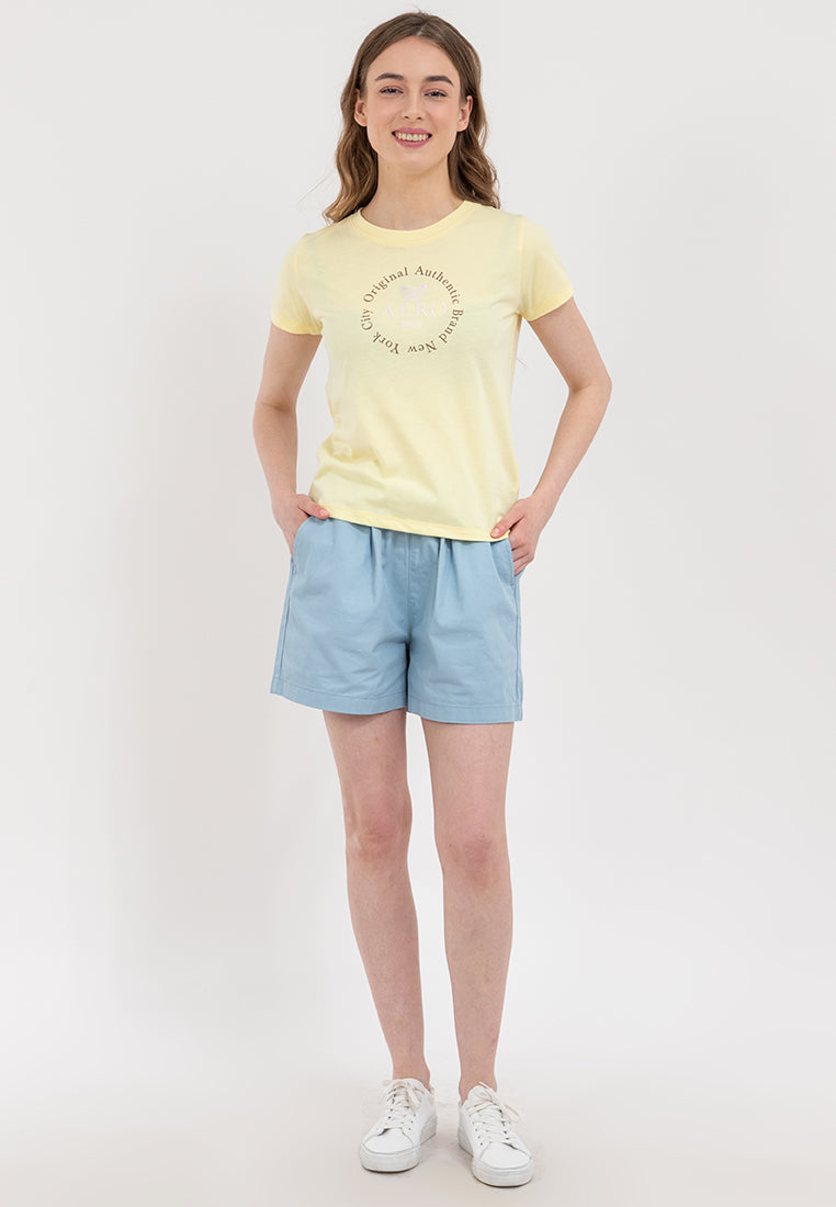 Elastic Waist Paperbag Shorts
