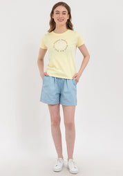 Elastic Waist Paperbag Shorts