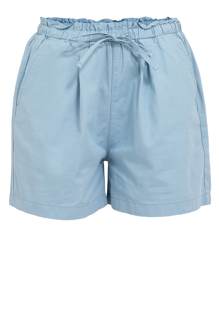 Elastic Waist Paperbag Shorts