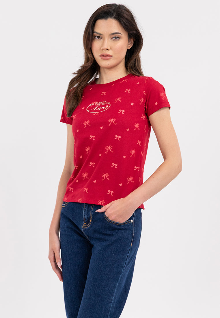 Ribbon All Over Print Tee