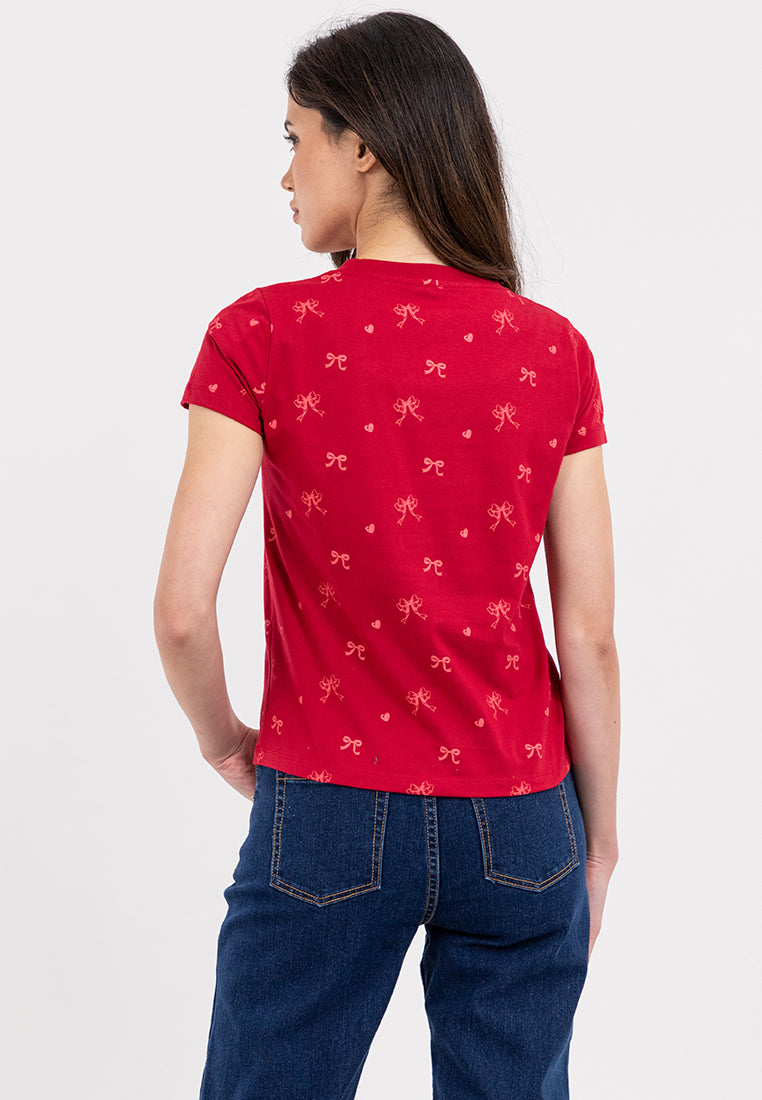 Ribbon All Over Print Tee