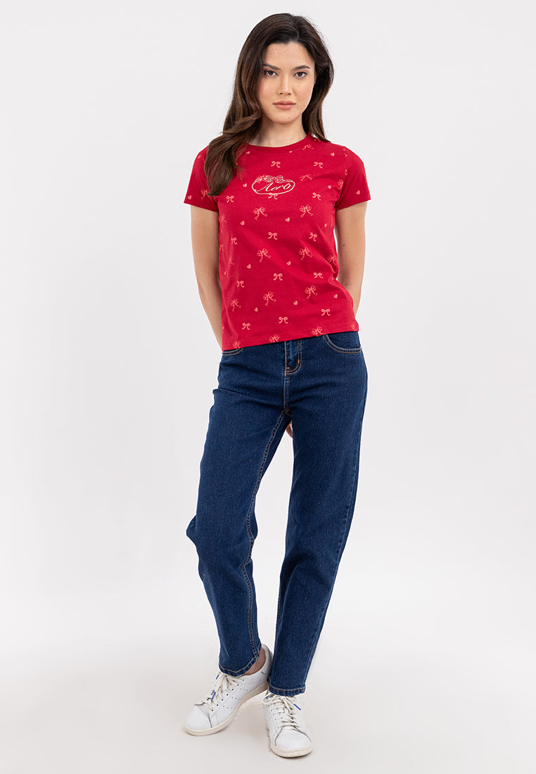 Ribbon All Over Print Tee