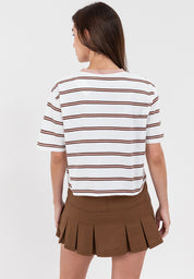 A87 Striped Knit Boxy Fit Tee