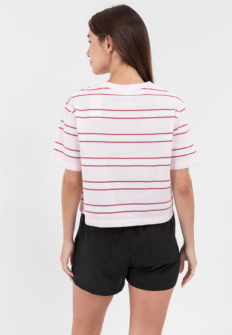 Striped Boxy Fit Graphic Tee