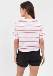 Striped Boxy Fit Graphic Tee