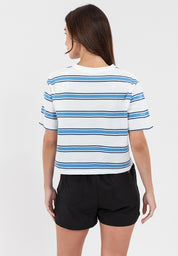 Striped Boxy Fit Graphic Tee