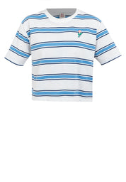 Striped Boxy Fit Graphic Tee