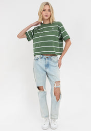Aero Striped Boxy Tee