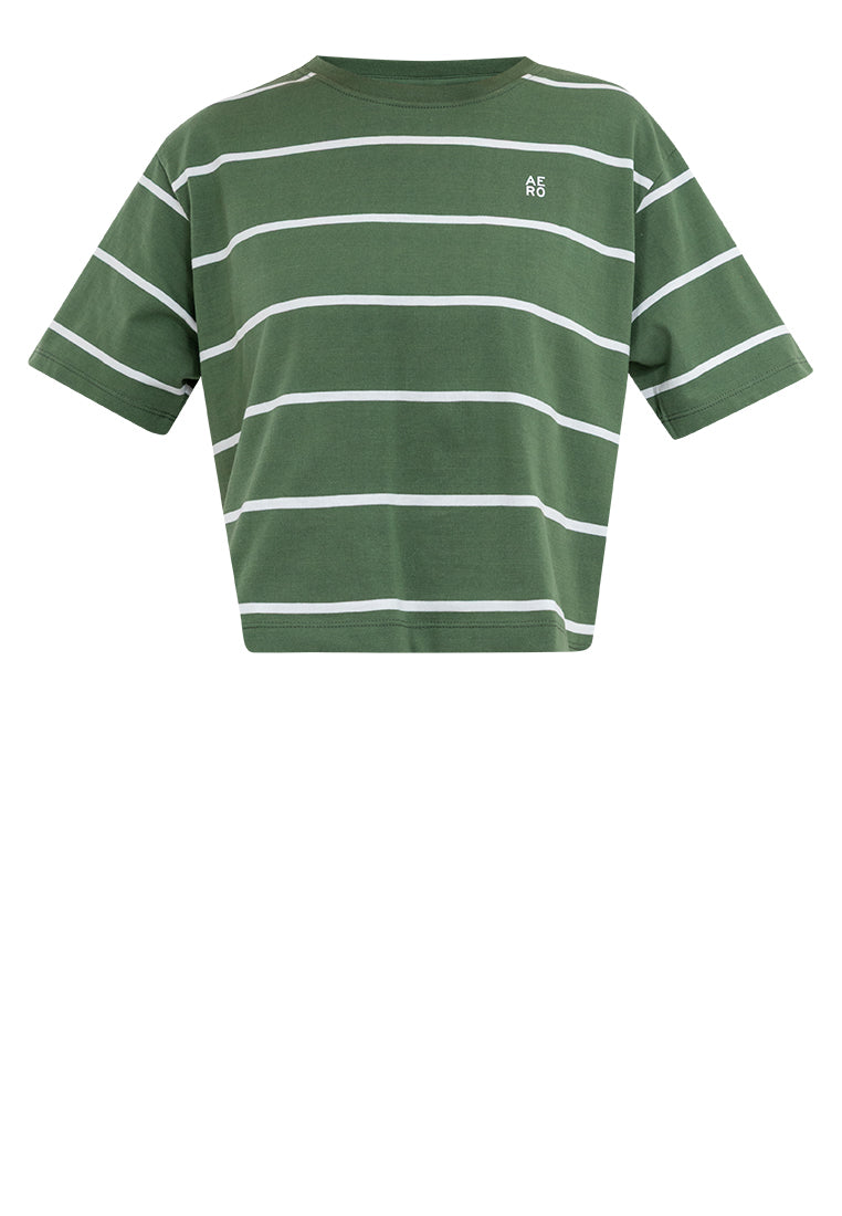 Aero Striped Boxy Tee