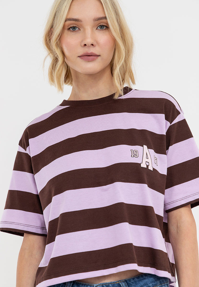 A1987 Boxy Striped Tee