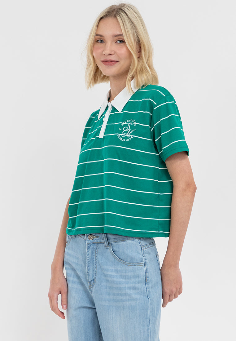 Aeropostale Tennis Club Boxy Polo Shirt