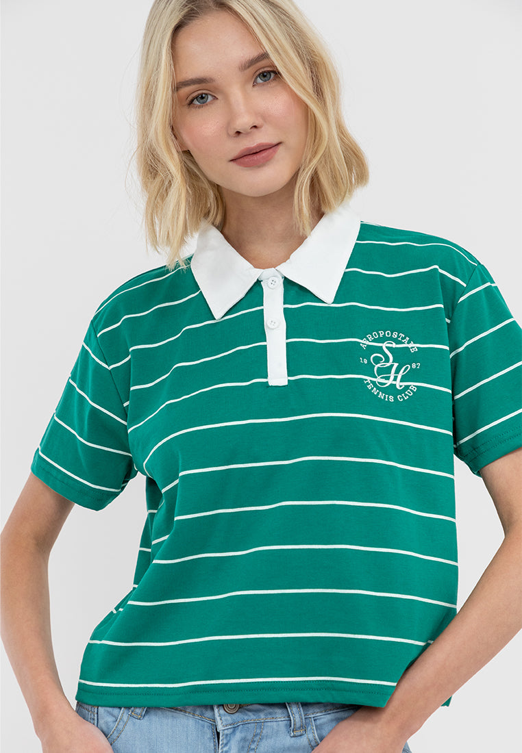 Aeropostale Tennis Club Boxy Polo Shirt