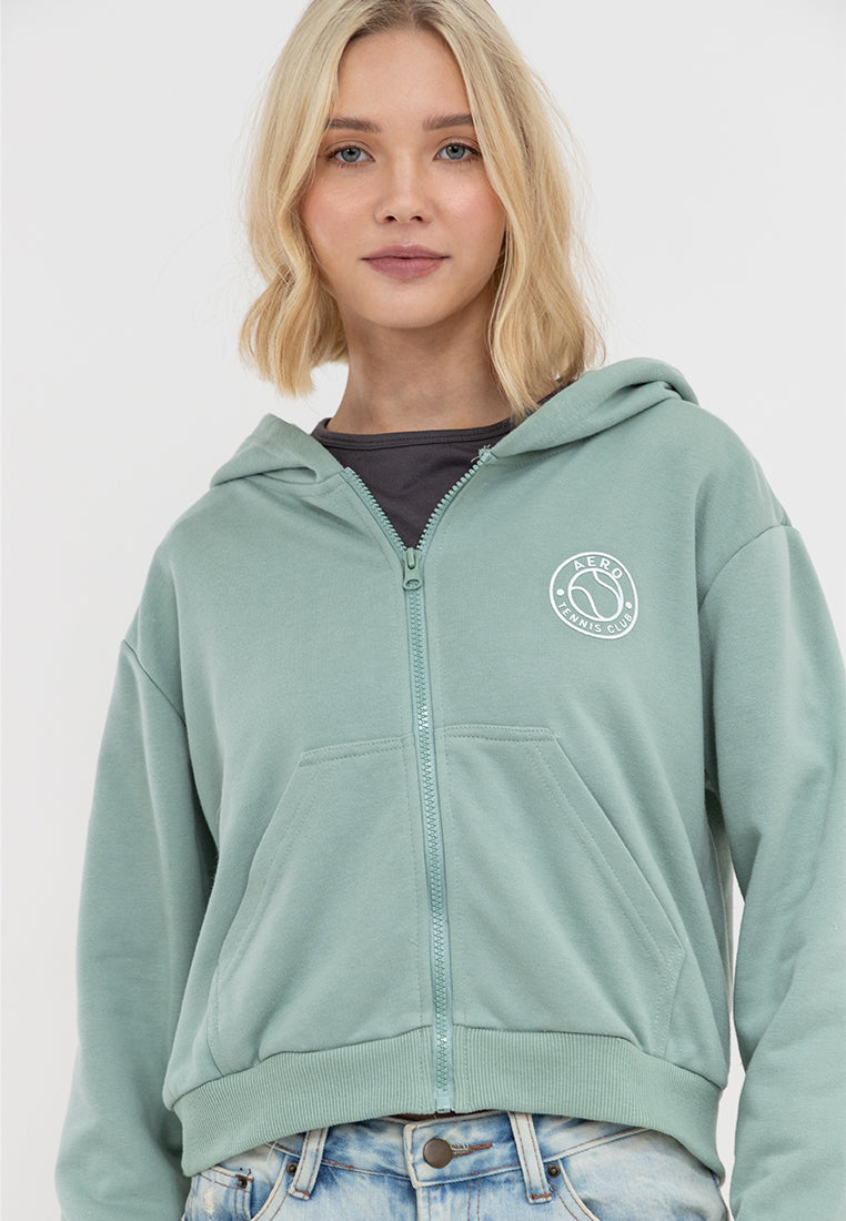 Aero Tennis Club Semi-Crop Hoodie
