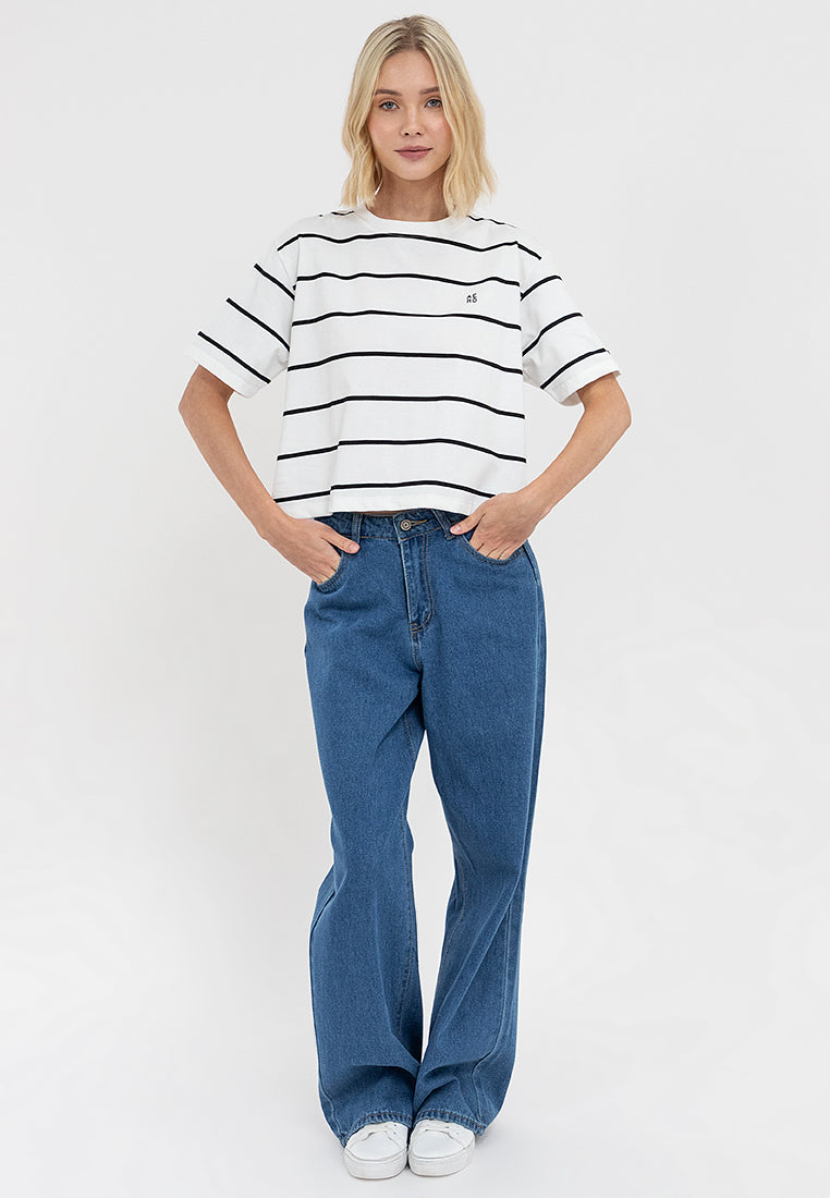 Aero Striped Boxy Tee