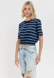 A87 Stripe Loose Gartered Tee