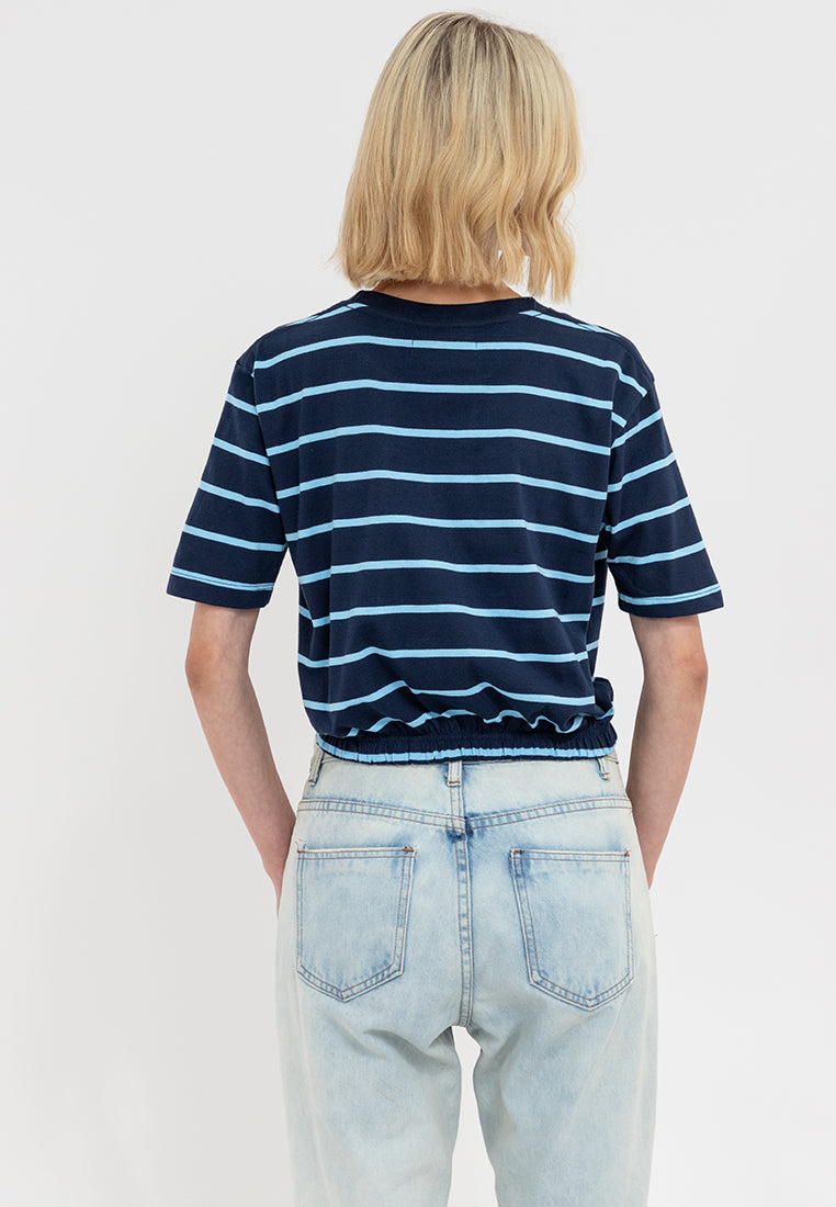A87 Stripe Loose Gartered Tee