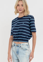 A87 Stripe Loose Gartered Tee