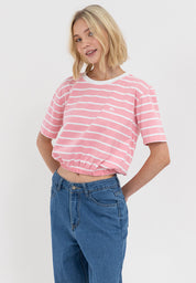 A87 Stripe Loose Gartered Tee