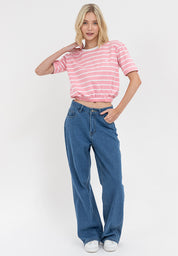 A87 Stripe Loose Gartered Tee