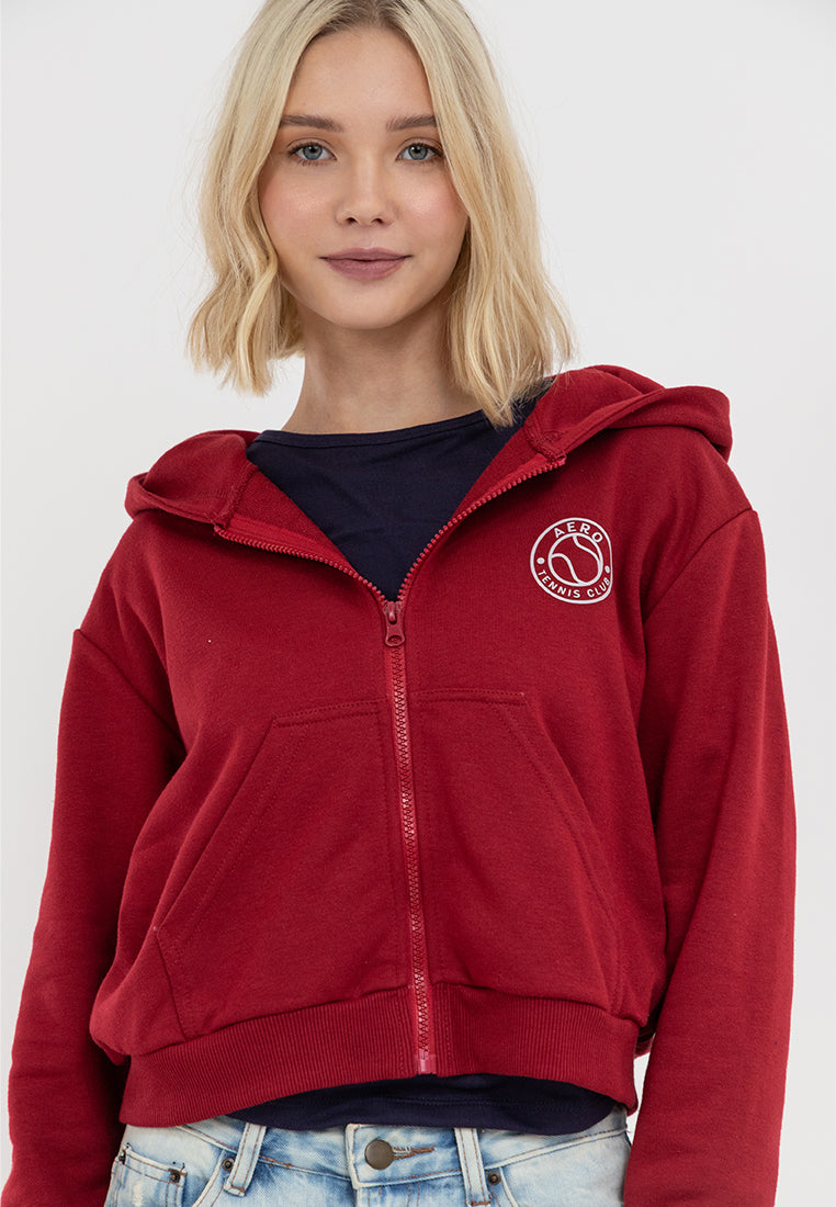 Aero Tennis Club Semi-Crop Hoodie