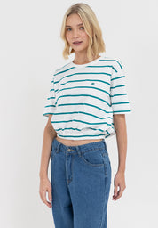 A87 Stripe Loose Gartered Tee